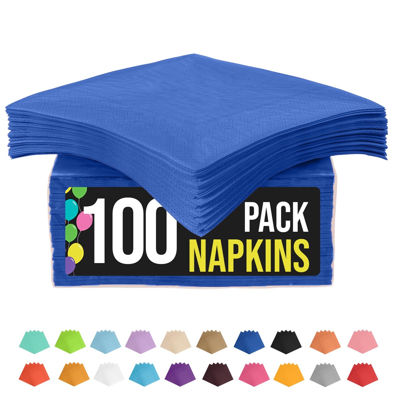 Party Solids Paper Napkins Disposable Everyday 100 Pcs 2 Ply Napkins Paper Everyday For Parties & Party Supplies